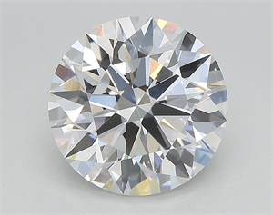 Picture of Lab Created Diamond 2.81 Carats, Round with ideal Cut, E Color, vvs2 Clarity and Certified by IGI