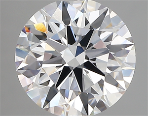 Picture of Lab Created Diamond 2.70 Carats, Round with excellent Cut, D Color, vs1 Clarity and Certified by GIA