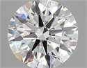 Lab Created Diamond 2.57 Carats, Round with ideal Cut, D Color, vvs2 Clarity and Certified by IGI