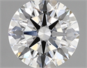 Lab Created Diamond 2.45 Carats, Round with ideal Cut, E Color, vvs1 Clarity and Certified by IGI