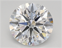 Lab Created Diamond 1.97 Carats, Round with ideal Cut, D Color, vvs2 Clarity and Certified by IGI