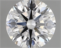 Lab Created Diamond 1.34 Carats, Round with ideal Cut, D Color, vvs2 Clarity and Certified by IGI