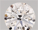 Lab Created Diamond 1.21 Carats, Round with ideal Cut, D Color, vvs2 Clarity and Certified by IGI