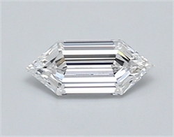 Picture of Lab Created Diamond 0.69 Carats, LONG HEXAGON with  Cut, D Color, vs1 Clarity and Certified by IGI