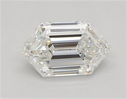 Picture of Lab Created Diamond 0.65 Carats, LONG HEXAGON with  Cut, E Color, vvs2 Clarity and Certified by IGI