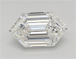 Picture of Lab Created Diamond 0.65 Carats, LONG HEXAGON with  Cut, F Color, vvs1 Clarity and Certified by IGI
