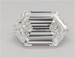 Picture of Lab Created Diamond 0.65 Carats, LONG HEXAGON with  Cut, E Color, vvs1 Clarity and Certified by IGI