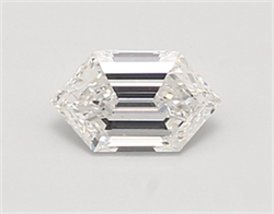 Picture of Lab Created Diamond 0.58 Carats, LONG HEXAGON with  Cut, E Color, vs1 Clarity and Certified by IGI