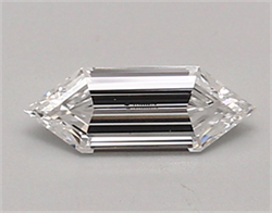 Picture of Lab Created Diamond 0.57 Carats, LONG HEXAGON with  Cut, D Color, vs1 Clarity and Certified by IGI