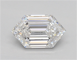 Picture of Lab Created Diamond 0.56 Carats, LONG HEXAGON with  Cut, E Color, vs1 Clarity and Certified by IGI