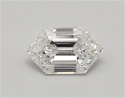 Picture of Lab Created Diamond 0.56 Carats, LONG HEXAGON with  Cut, D Color, vs1 Clarity and Certified by IGI