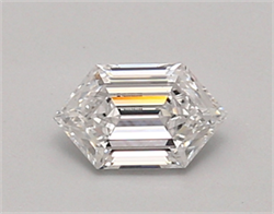 Picture of Lab Created Diamond 0.56 Carats, LONG HEXAGON with  Cut, D Color, vvs2 Clarity and Certified by IGI