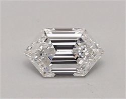 Picture of Lab Created Diamond 0.53 Carats, LONG HEXAGON with  Cut, D Color, vvs1 Clarity and Certified by IGI
