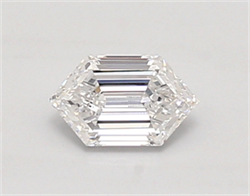 Picture of Lab Created Diamond 0.53 Carats, LONG HEXAGON with  Cut, D Color, vvs1 Clarity and Certified by IGI