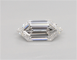 Picture of Lab Created Diamond 0.50 Carats, LONG HEXAGON with  Cut, F Color, vvs1 Clarity and Certified by IGI
