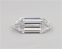 Picture of Lab Created Diamond 0.49 Carats, LONG HEXAGON with  Cut, D Color, vvs2 Clarity and Certified by IGI