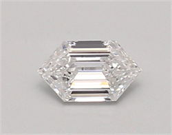 Picture of Lab Created Diamond 0.46 Carats, LONG HEXAGON with  Cut, D Color, vvs2 Clarity and Certified by IGI