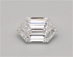 Picture of Lab Created Diamond 0.44 Carats, LONG HEXAGON with  Cut, D Color, vvs2 Clarity and Certified by IGI