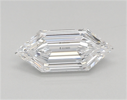 Picture of Lab Created Diamond 0.44 Carats, LONG HEXAGON with  Cut, D Color, vs1 Clarity and Certified by IGI