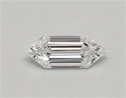 Picture of Lab Created Diamond 0.43 Carats, LONG HEXAGON with  Cut, D Color, vvs1 Clarity and Certified by IGI