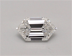 Picture of Lab Created Diamond 0.41 Carats, LONG HEXAGON with  Cut, D Color, vvs2 Clarity and Certified by IGI