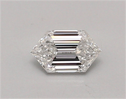 Picture of Lab Created Diamond 0.40 Carats, LONG HEXAGON with  Cut, D Color, vvs1 Clarity and Certified by IGI