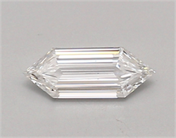 Picture of Lab Created Diamond 0.40 Carats, LONG HEXAGON with  Cut, D Color, if Clarity and Certified by IGI