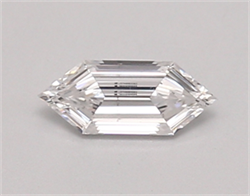 Picture of Lab Created Diamond 0.40 Carats, LONG HEXAGON with  Cut, E Color, vs1 Clarity and Certified by IGI