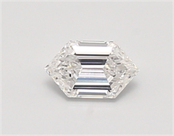 Picture of Lab Created Diamond 0.39 Carats, LONG HEXAGON with  Cut, D Color, if Clarity and Certified by IGI