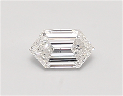 Picture of Lab Created Diamond 0.36 Carats, LONG HEXAGON with  Cut, E Color, vvs1 Clarity and Certified by IGI