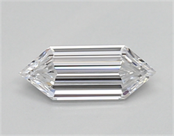 Picture of Lab Created Diamond 0.35 Carats, LONG HEXAGON with  Cut, D Color, vvs2 Clarity and Certified by IGI