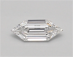 Picture of Lab Created Diamond 0.35 Carats, LONG HEXAGON with  Cut, E Color, vs1 Clarity and Certified by IGI
