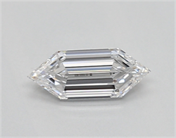 Picture of Lab Created Diamond 0.34 Carats, LONG HEXAGON with  Cut, D Color, if Clarity and Certified by IGI
