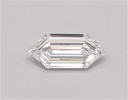 Picture of Lab Created Diamond 0.30 Carats, LONG HEXAGON with  Cut, D Color, vvs1 Clarity and Certified by IGI