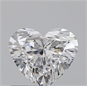 0.50 Carats, Heart D Color, VS1 Clarity and Certified by GIA