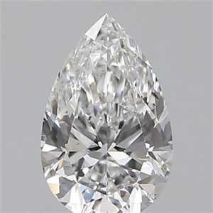Picture of 0.50 Carats, Pear E Color, SI2 Clarity and Certified by GIA