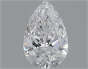 0.60 Carats, Pear D Color, VS2 Clarity and Certified by GIA