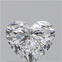 0.50 Carats, Heart D Color, VVS2 Clarity and Certified by GIA
