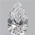 0.61 quilates, De pera , Color D, claridad SI2 y certificado por GIA