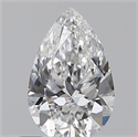0.50 Carats, Pear D Color, VS2 Clarity and Certified by GIA