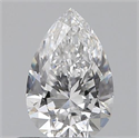 0.50 quilates, De pera , Color D, claridad VS1 y certificado por GIA