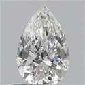 0.60 quilates, De pera , Color F, claridad SI2 y certificado por GIA