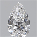 0.50 Carats, Pear D Color, SI1 Clarity and Certified by GIA
