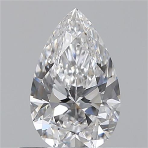 Picture of 0.50 Carats, Pear D Color, SI1 Clarity and Certified by GIA