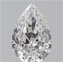 0.90 Carats, Pear D Color, SI2 Clarity and Certified by GIA
