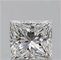 0.90 Carats, Princess G Color, VS2 Clarity and Certified by GIA