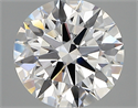 Lab Created Diamond 2.51 Carats, Round with ideal Cut, D Color, vvs1 Clarity and Certified by IGI