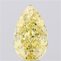 Foto Del inventario de diamantes de laboratorio, 7.18 quilates, De pera , Color Fancy Vivid Yellow, claridad VS1 y certificado IGI de