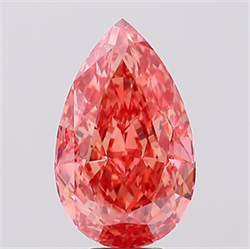 Foto Del inventario de diamantes de laboratorio, 8.58 quilates, De pera , Color Fancy Vivid Pink, claridad VS2 y certificado IGI de