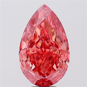 Picture of Lab Created Diamond 9.04 Carats, Pear with  Cut, Fancy Vivid Pink Color, VS1 Clarity and Certified by IGI